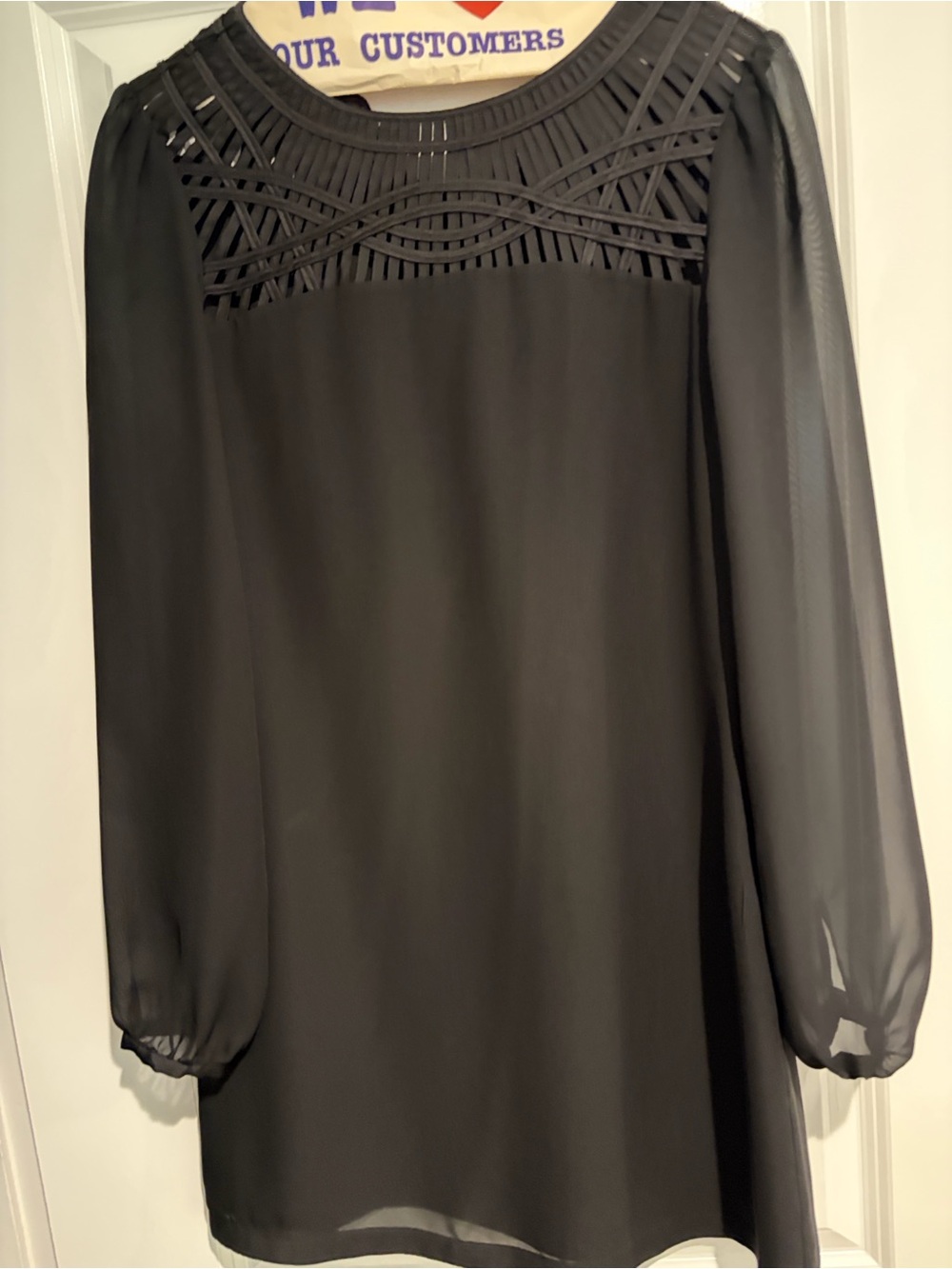 Ted Baker Black Long Sleeve Mini Dress